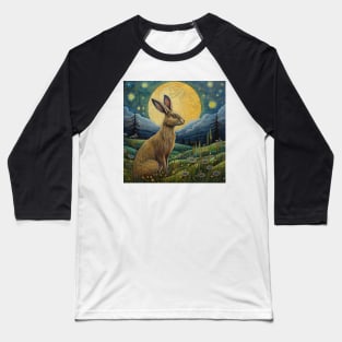 Moonlit Reverie: The Hare's Serenity 05 Baseball T-Shirt